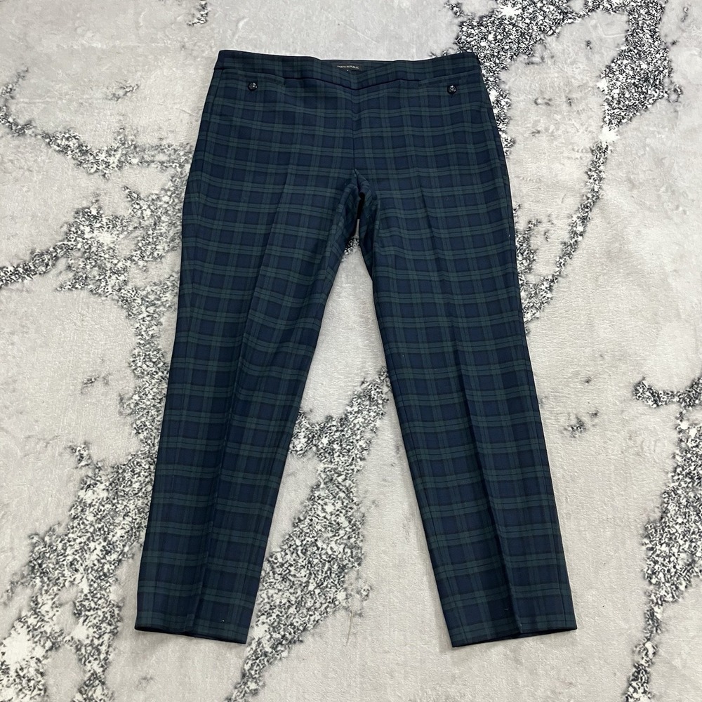 Banana Republic Sloan Ankle Pants Plaid Career Office Womens‎ Size 14